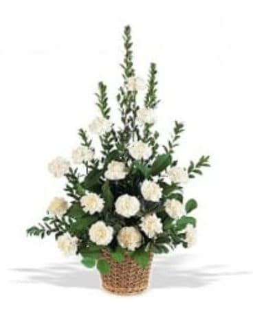 White Simplicity Table Arrangement Flower Arrangement