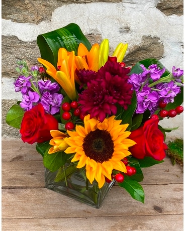 Market Fresh Cube Design Flower Arrangement