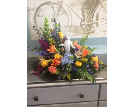 Photo & Urn Tributes Wedding Arrangement