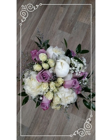 Peonies and Roses Bouquet Wedding Arrangement
