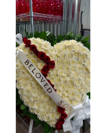 Standing Sprays & Wreaths  BELOVED Sympathy Arrangement