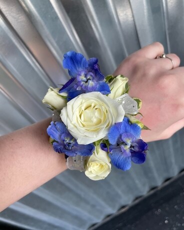 Blue Delphinium Flower Corsage Corsage