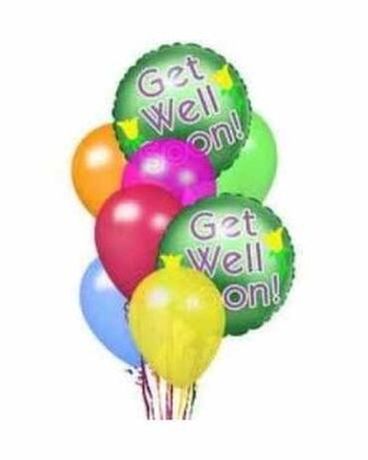 Get Well Balloon Bouquet Flower Arrangement