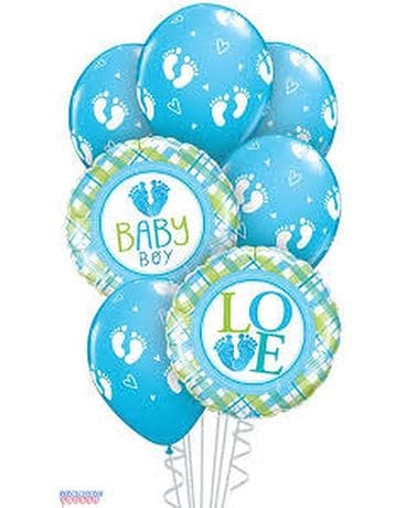 Baby Boy Balloon Bouquet Flower Arrangement