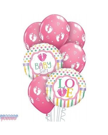 Baby Girl Balloon Bouquet Flower Arrangement
