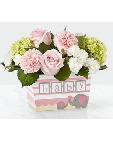 Welcome Baby Girl Flower Arrangement