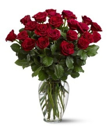 Two Dozen Red Roses Flower Arrangement
