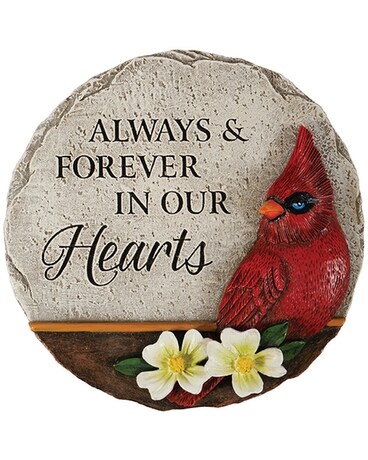 Hearts Cardinal Memorial Mini Garden Stone Gifts