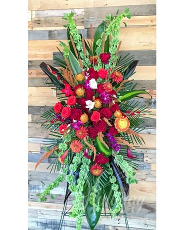 Magnificent Red – 1017 Funeral Arrangement