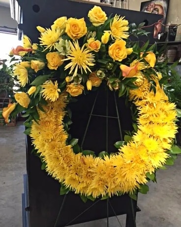 Sunny Day Wreath – 1964 Funeral Arrangement