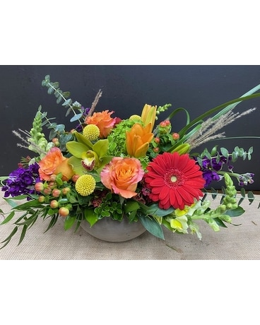 Fall Mix In Pottery  113410 Flower Arrangement