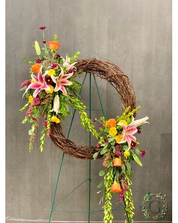 Circle of Love Standing Spray Funeral Arrangement