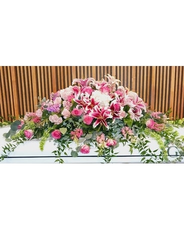 IN HER HONOR CASKET SPRAY Funeral Casket Spray Flowers