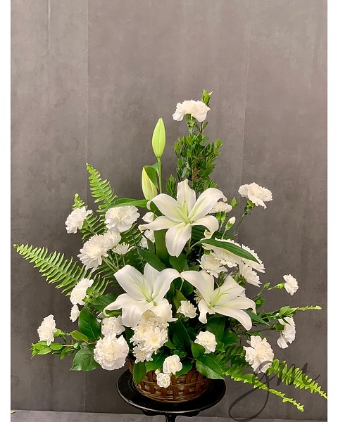 Peaceful Lily Basket in Fort Worth TX
