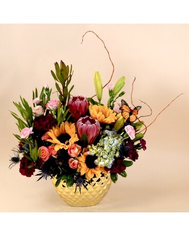 McShan Bright Butterfly Bouquet Flower Arrangement