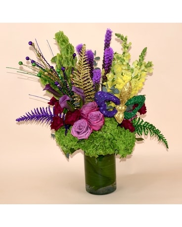McShan Mardi Gras Celebration Flower Arrangement