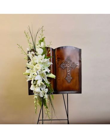 McShan Faithful Easel Flower Arrangement