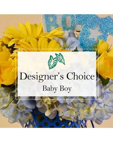 McShan Designers Choice Baby Boy Bouquet Flower Arrangement