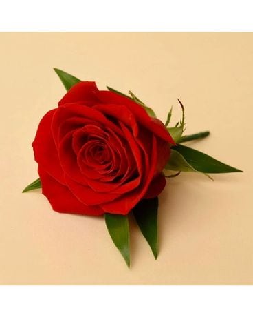McShan Red Rose Boutonniere Flower Arrangement