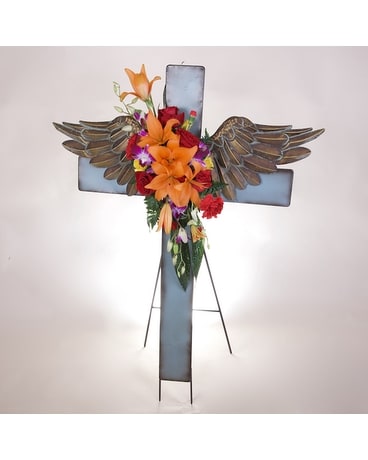 McShan Wings of Remembrance Easel Flower Arrangement
