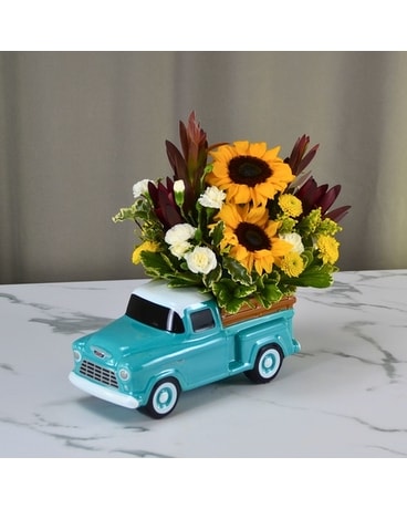 Teleflora Chevy With Roses Teleflora's Chevy Pickup Bouquet in Dallas, TX | McShan Florist