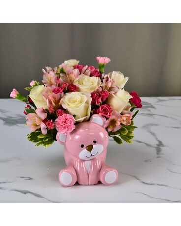 Teleflora's Precious Pink Bear in Dallas TX - McShan Florist
