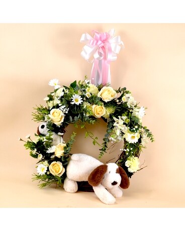 McShan Baby Door Wreath Girl Wreath