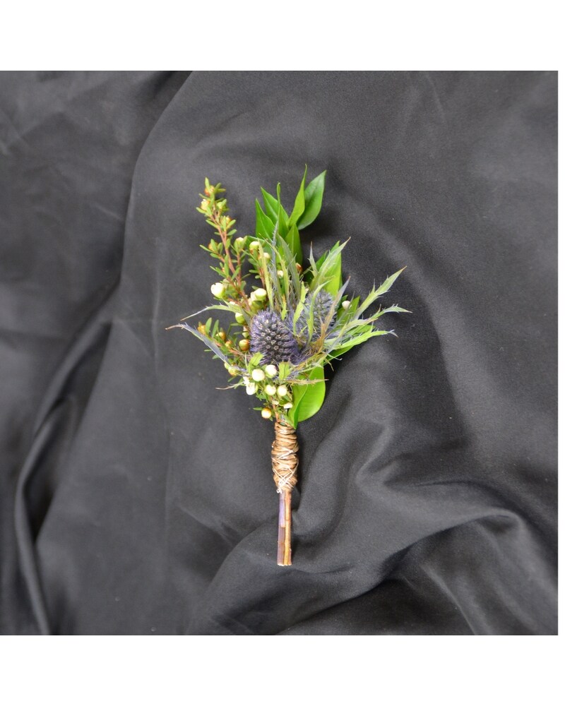 McShan Modern Eryngium Boutonniere in Dallas, TX | McShan Florist