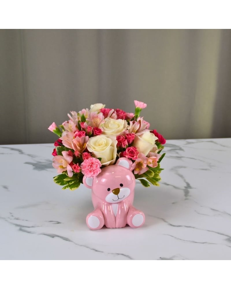 Teleflora's Precious Pink Bear in Dallas TX - McShan Florist