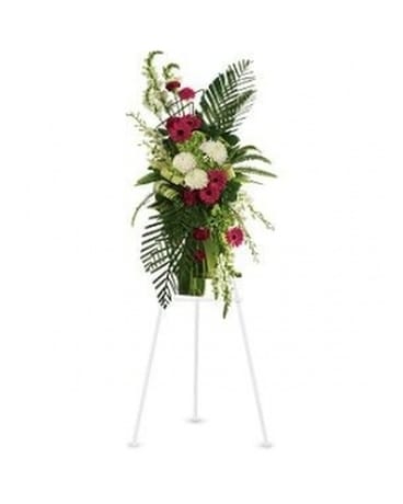 Gerberas and Palms Spray Flower Arrangement