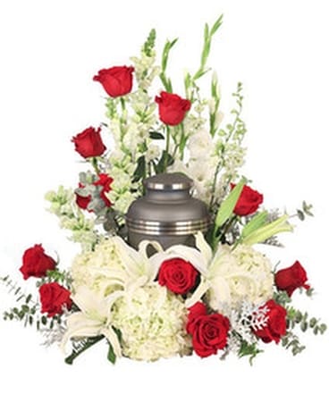 MISSING YOU URN CREMATION FLOWERS  (URN NOT INCLUD Sympathy Arrangement