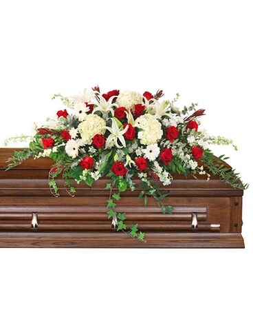 PEACE ALWAYS CASKET SPRAY Funeral Casket Spray Flowers