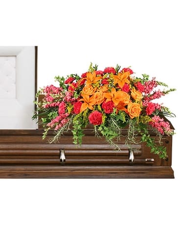 TRIUMPHANT TRIBUTE CASKET SPRAY Funeral Casket Spray Flowers