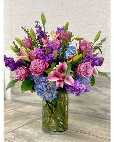 Granbury Flowers & Gifts - Moody Blues Flower Arrangement