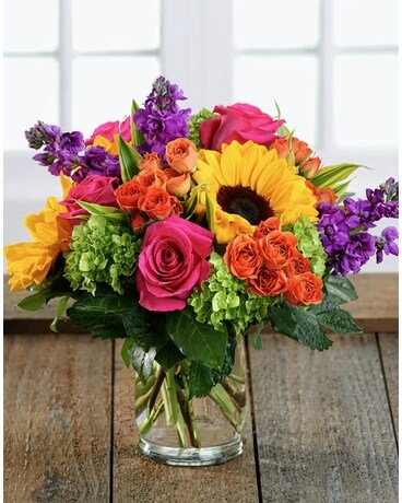 Granbury Flowers & Gifts - Vibrant Floral Garden Flower Arrangement