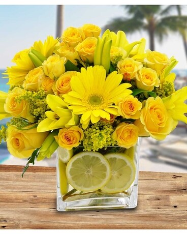 Granbury Flowers & Gifts - Sweet Lemonade Flower Arrangement