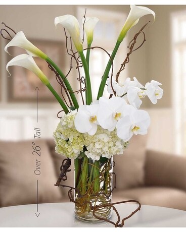 Granbury Flowers & Gifts - White Linen Flower Arrangement