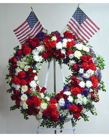 Granbury Flowers & Gifts - Our Nation's Colors Funeral Arrangement