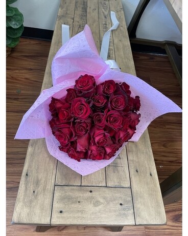 Granbury Flowers & Gifts - Wrapped Roses Flower Arrangement