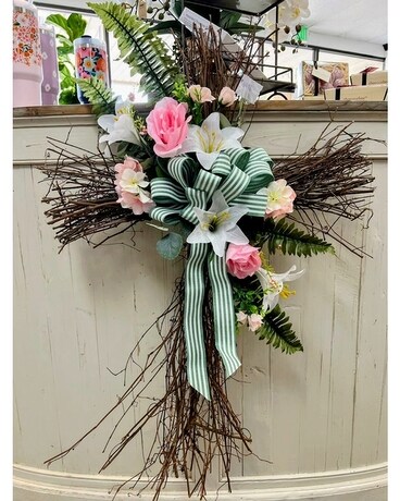 Payne's Florist & Gifts - Pastel Cross Wreath Wreath