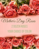 2 Dozen - Red Roses size,  inches height and  inches wide.