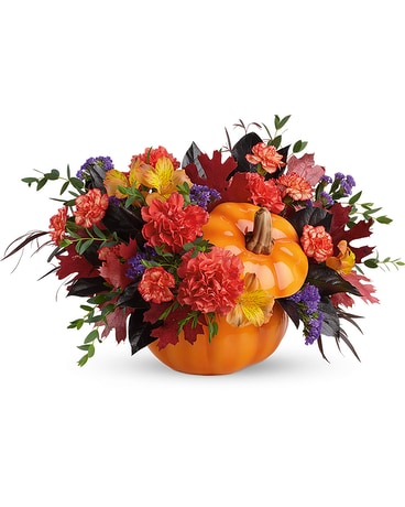 Teleflora's Hauntingly Pretty Pumpkin Bouquet Flower Arrangement