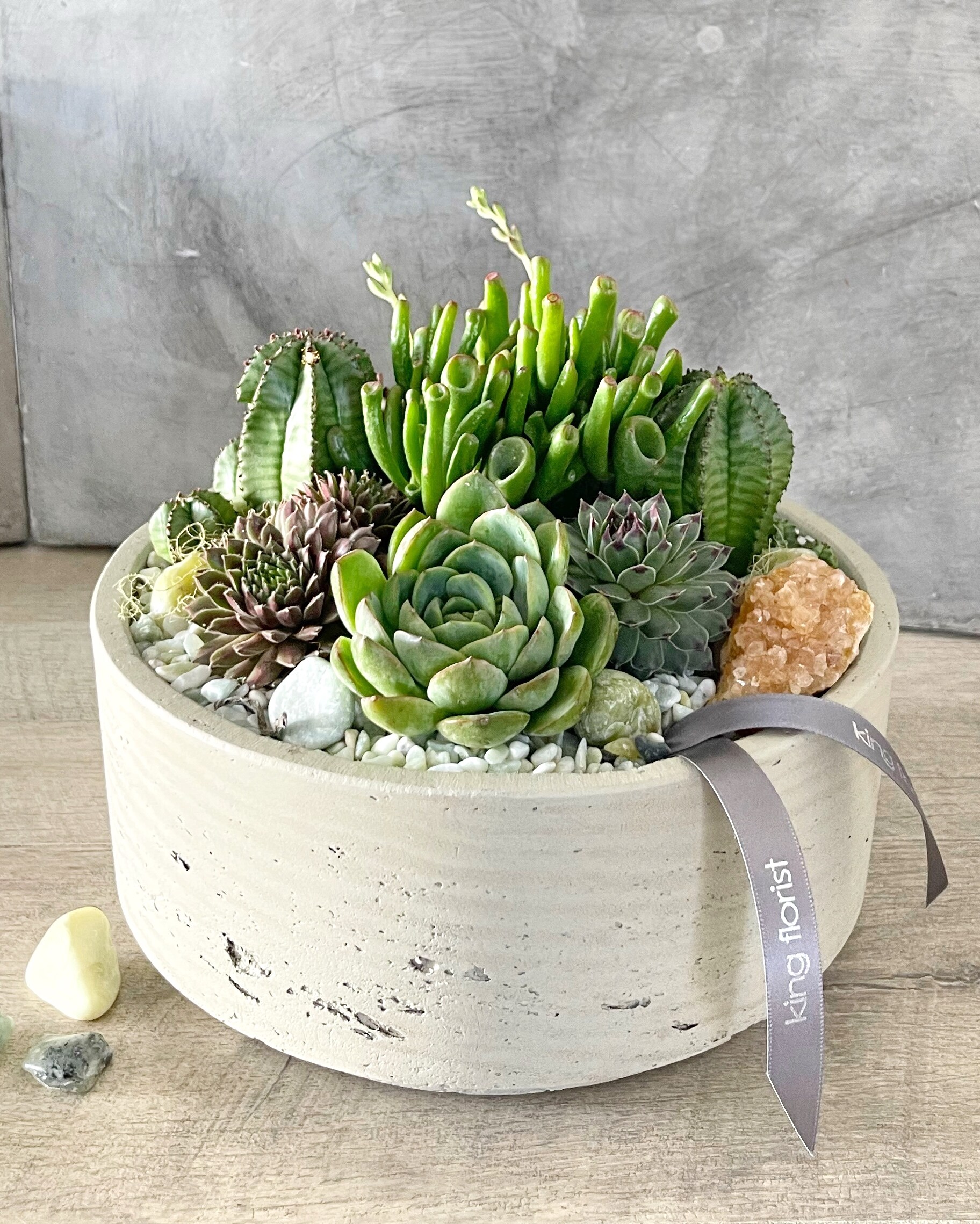 Concrete Garden Flower Arrangement