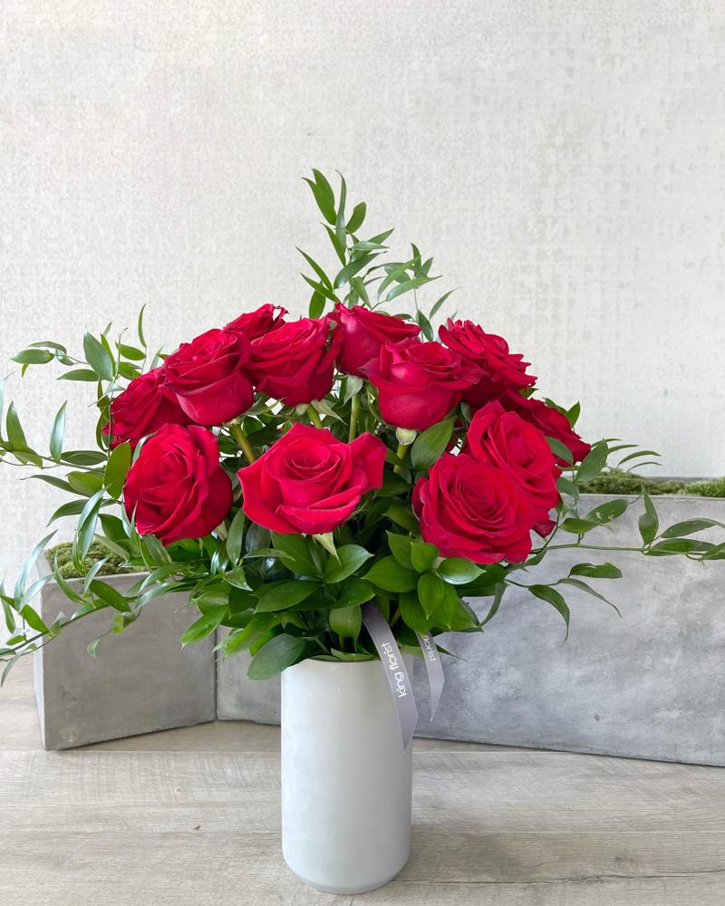 One Dozen Premium Roses Flower Arrangement