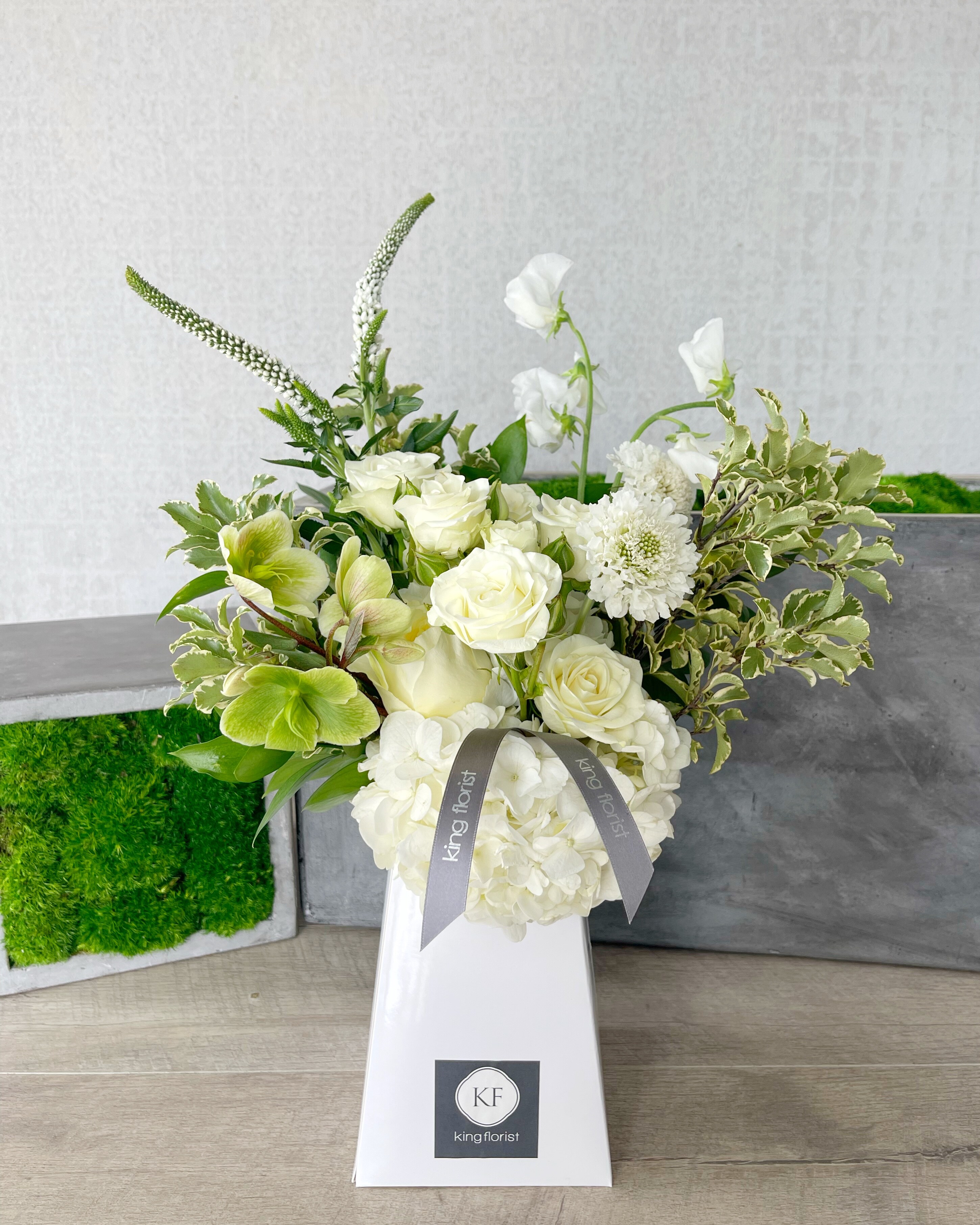 White Tiny Bloom Flower Arrangement