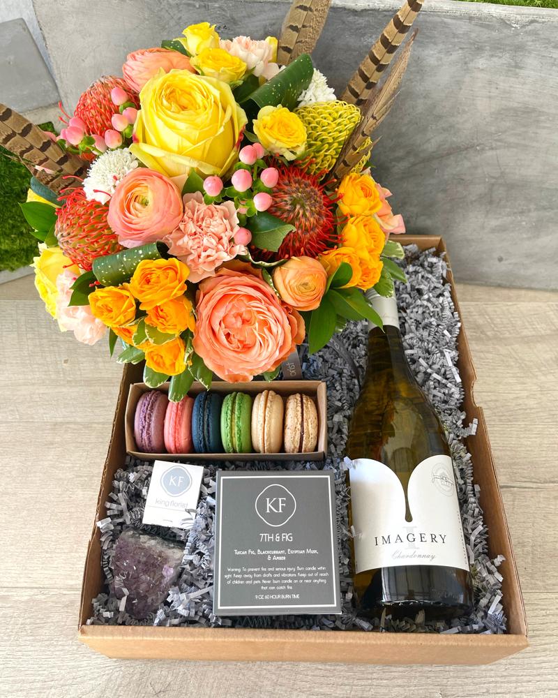 Citrus and Sonoma Deluxe Flower Arrangement