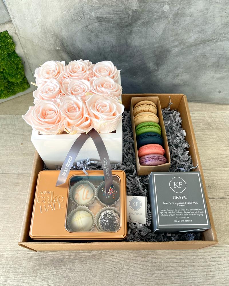 Preserved Rose Gift Set Flower Arrangement