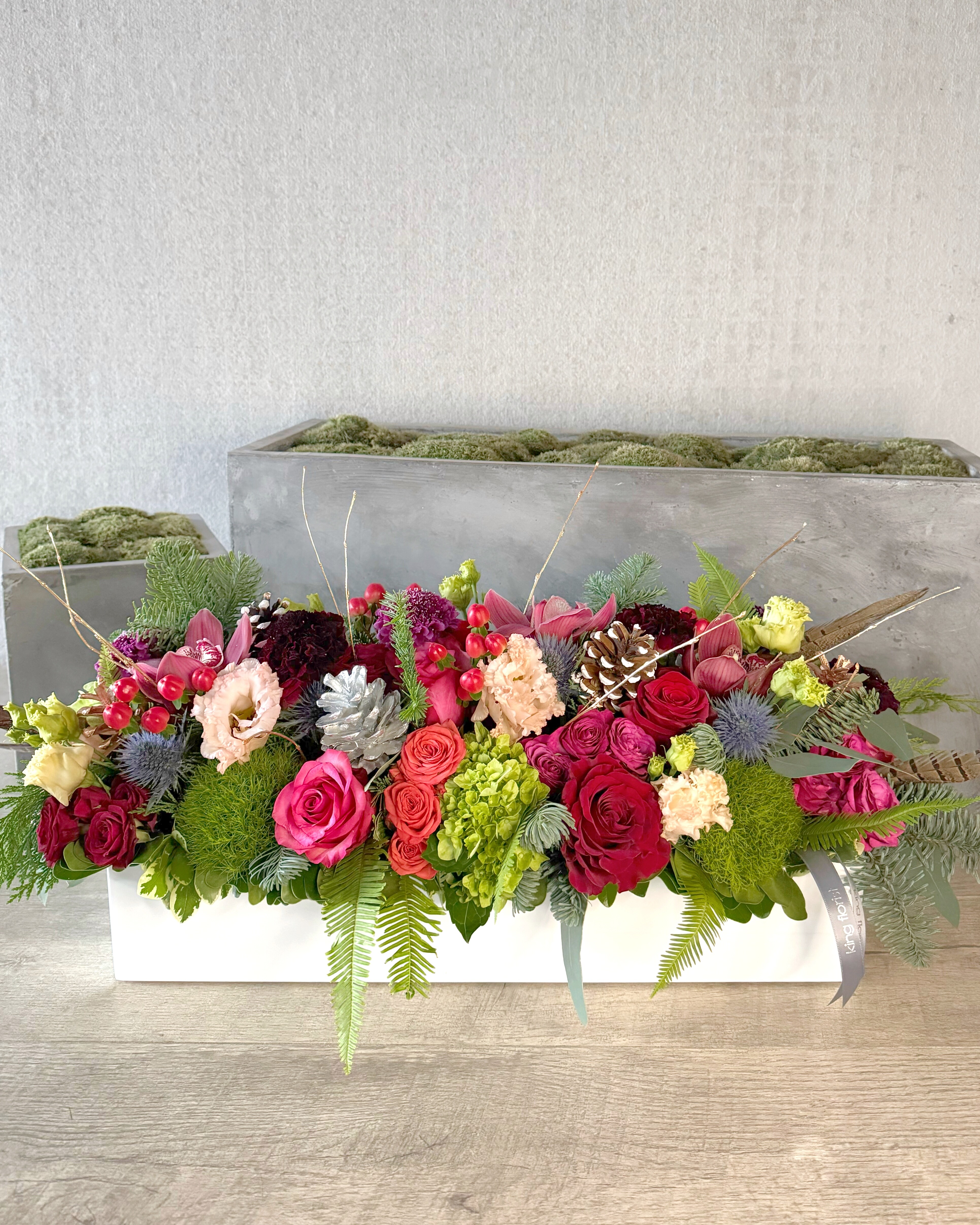 Holiday Cheer Centerpiece- Deluxe Flower Arrangement