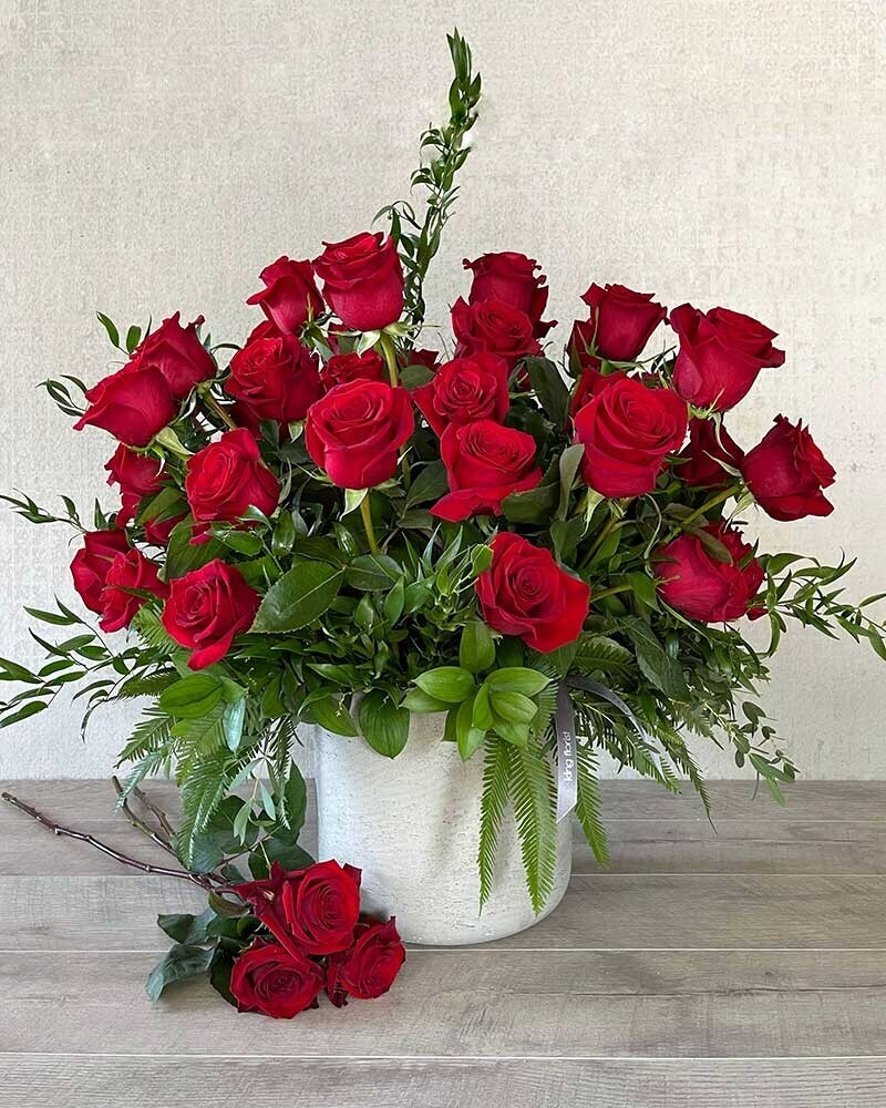 50 Premium Roses Flower Arrangement