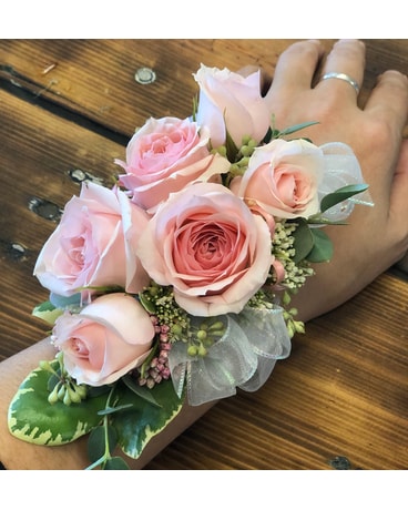 Beautiful Blush Corsage Flower Arrangement